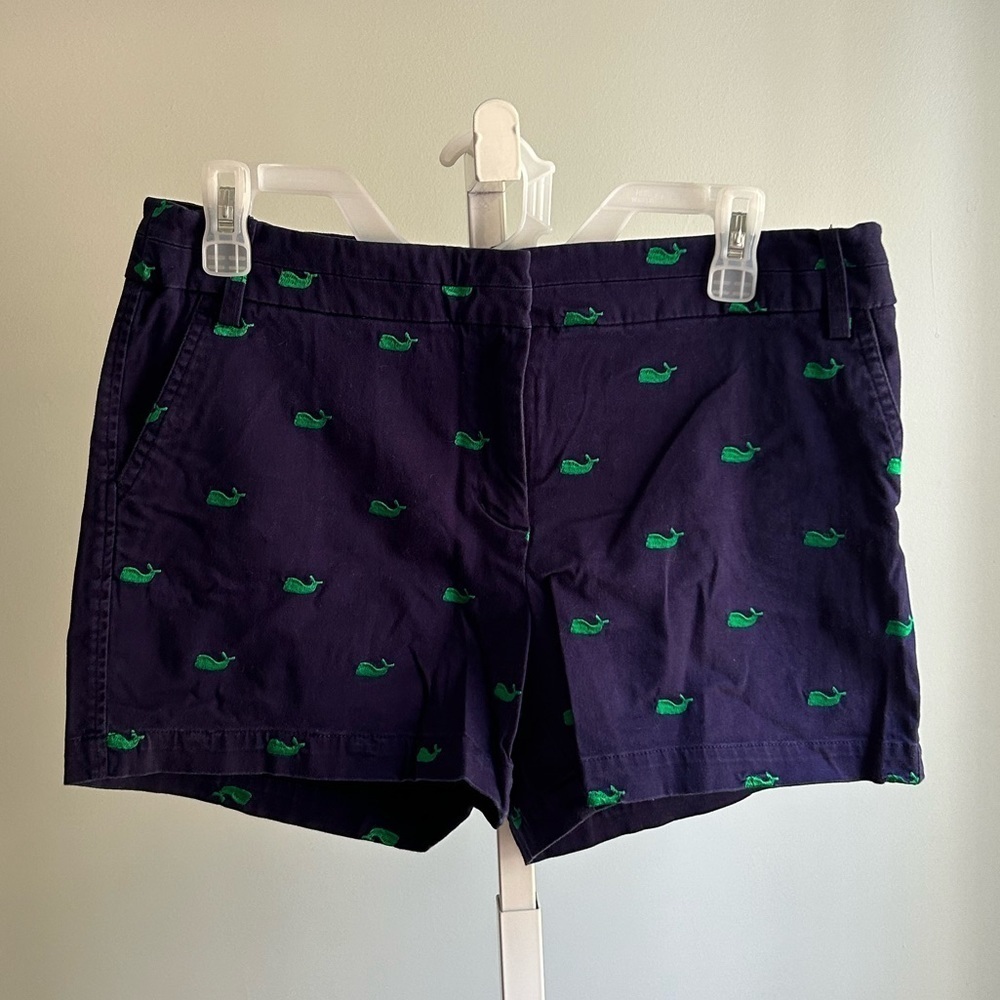 British Khaki Navy Green Whale Pattern Shorts